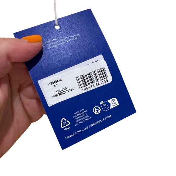 MINI RODINI X WRANGLER Yellow Tie Dye Dove Tank Top - 116/122 (5-7 years) - Picture 3 of 5